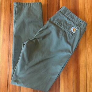 Carhartt WIP Men's Green Chinos